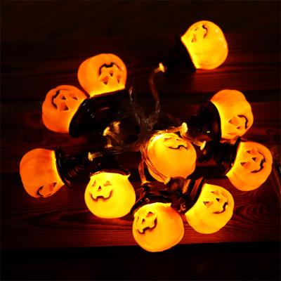 China Outdoor Indoor LED Pumpkin String Light 6M 40L Halloween 3D Remote Control Waterproof Pumpkin String Light for sale