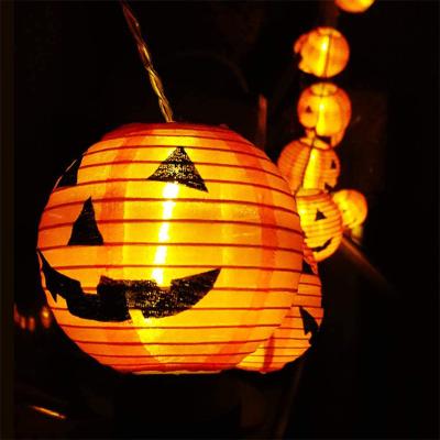 China Outdoor PVC+LED Pumpkin LED Halloween Decoration Led String Lights Pumpkin Halloween Lights Lantern for sale