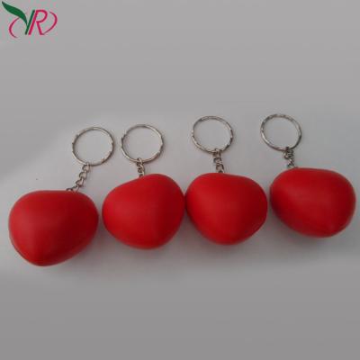 China Promotional Toy Promotional Customized High Quality PU Stress Ball Heart Shape Antistress PU Stress Balloons Promotional Toy Key Chain For Custom for sale