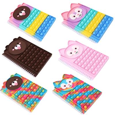 China Silicone Bubble Spiral Notebook Squeezes A5 Bubble Spiral Notebook Printing Custom for sale