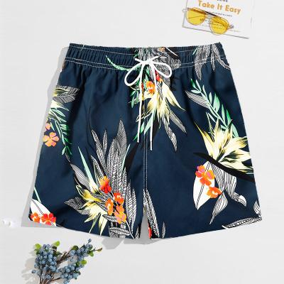 China Quick-drying shorts beach waist surf thin swim trunks plus vacation striped swimwear beach wear swimwear manufacturing company for sale