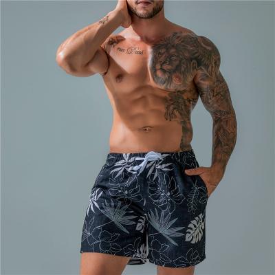 China Surf Plus Size Beach Tropical Foliage Prints Summer Swim Shorts Beach Wear Swimwear Manufacturing Company for sale