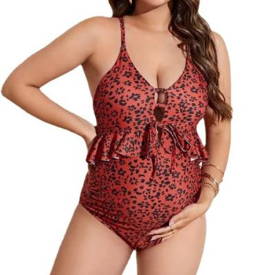 China Manufacturing company of pregnant women solid color printing bikinis swimwear sexy swimwear plus size beach wear for sale