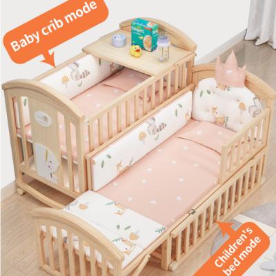 China Durable+adjustable+Mobile New Arrival Swing Baby Cribs Vietnam Free Sample Hutch Baby Crib Manufacturer Baby Crib Wood for sale