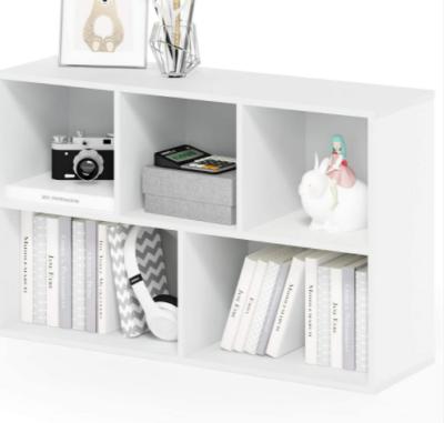 China (Others) Adjustable Modern Simple White 5 Cube Bookshelf Particleboard MDF For Living Room Kids for sale