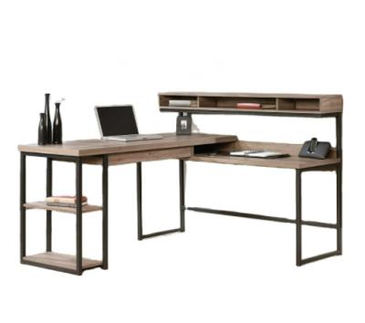 China Universal Flat L Shape Home Office Computer Desk Home Office Computer Desk With Shelves for sale