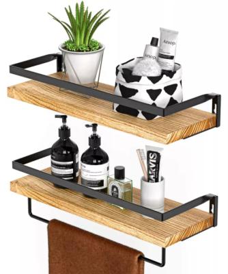 China Adjustable Wall Shelf Metal Storage Furniture Antique Industrial Vintage Rustic Solid Wood Wall Mounted Floating Shelves For Wall for sale