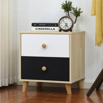 China (Other)Creative Simple Modern Solid Wood Adjustable Bedside Table Bedroom Side Cabinet for sale