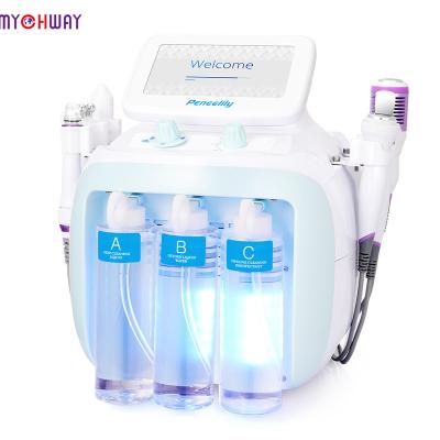 China Anti-puffiness hydrofacials 6 in 1 hydro facials machine small bubbles hydraulic hydro facial machine h2o2 skin care equipment for sale