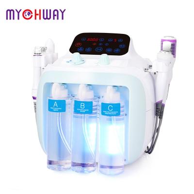 China Anti-Puffiness CE Approved 6 In 1 Hydraulic Dermabrasion Peeling Oxgen Facial Hydraulic Face Therapy Beauty Machine for sale