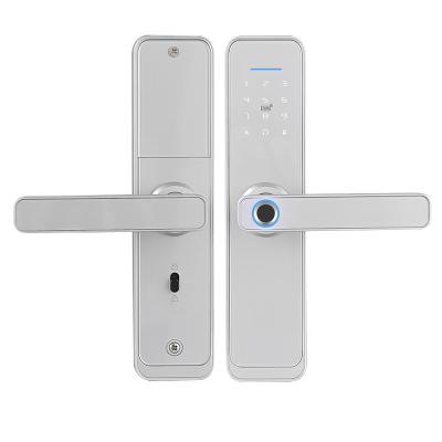 China Classic Design Imported Aluminum Alloy Chip Biometric Fingerprint Intelligente Wooden Door Lock for sale