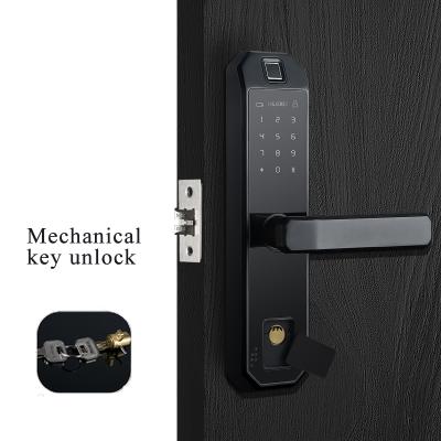 China Security mode good quality fingerprint sensor support ttlock hotel system bedroom door lock biometric digital key set for sale