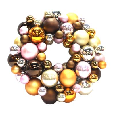 China 13inch Plastic Baubles Christmas Decoration Shatterproof Plastic Ball Garland With Plastic Base for sale