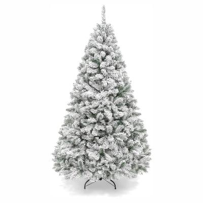 China Chirstmas Decor 6ft Premium Holiday Christmas Pine Artificial Snow Flocked Tree For Home Office Party Decoration for sale