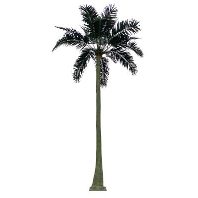 China Wind Resistant 10m Coconut Palm Trees Wind Tall UV Resistant Moisture Proof Outdoor Garden Decor Artificial Coconut Tree for sale