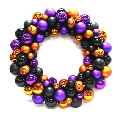 China Unbreakable Plastic Halloween Garland 60cm Baubles Ball Garland for sale