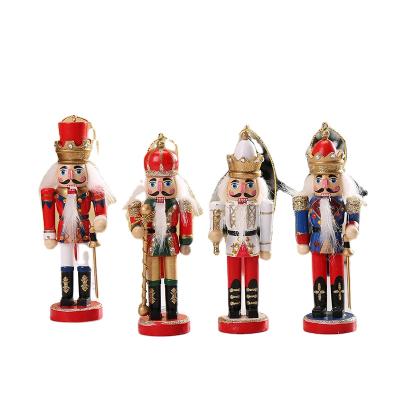 China Supplier Handmade 12cm Decoration Porcelain Nutcracker Soldier Christmas Wooden Soldier for sale