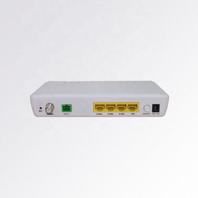 China Richer Link 12V external AC-DC power adaptor gpon onu ont with 4 GE ports and catv for sale