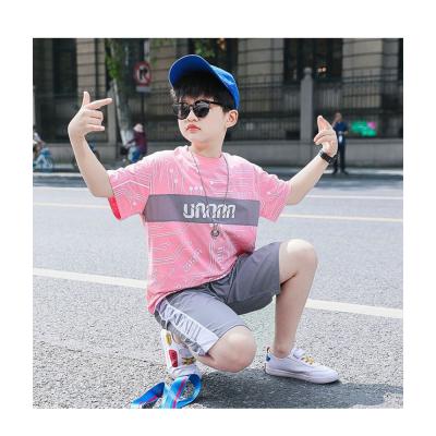 China Casual Boys Short Sleeve Suit Sportswear Children Clothing Sets Kids Wear Shorts Cotton Pajamas for sale