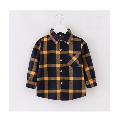 China High Quality Fashion Kids Lattice Shirt Kids Clothing Stripe Anti-Shrink Kids Wear for sale