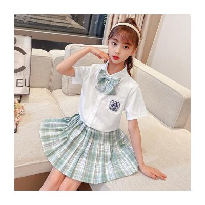 China Preppy Style Cute, Fresh And Beautiful Girls Plaid Skirt Suit Summer Uniform Shorts for sale