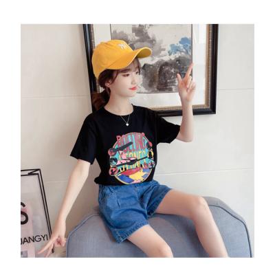 China High quality cotton styel collocation denim shorts 100% cartoon style girls fashion leisure summer suit Korean shorts sleeve clothing for sale