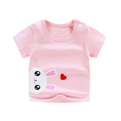 China Breathable 3-8 Years Summer Anti-Shrink Cartoon Children's Short Sleeve T-shirt Boys And Girls Cotton Tops Baby Shirt Animal for sale