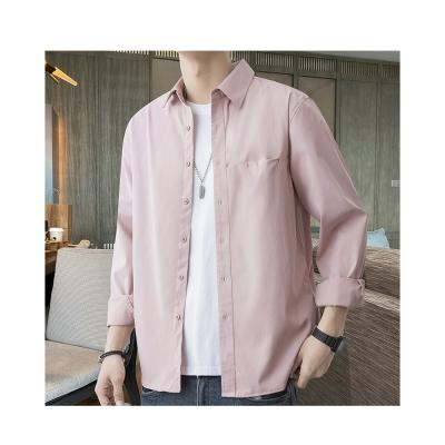 China Men's top shirts casual anti-pilling new coat handsome long sleeved shirt Korean fashion no iron for sale