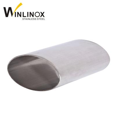 China Decoration 304 Stainless Steel 430 Oval Pipe , Stainless Steel Oval Tube for sale