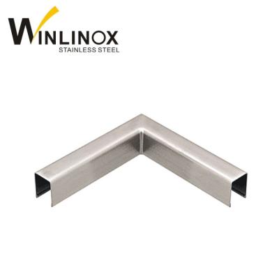 China Decoration 304 316 u groove tube stainless steel u channel for glass balustrade for sale