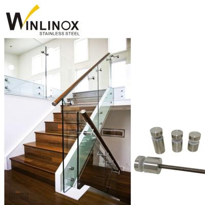 China Modern Wall Mounted 304 Stainless Steel Flange Glass Glasses Fencing Hardware for sale