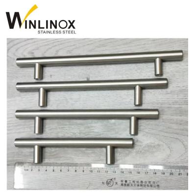 China Solid Furniture Door Hardware , Square 10 12mm Solid Hollow Round Stainless Steel Sideboard Door Handles for sale