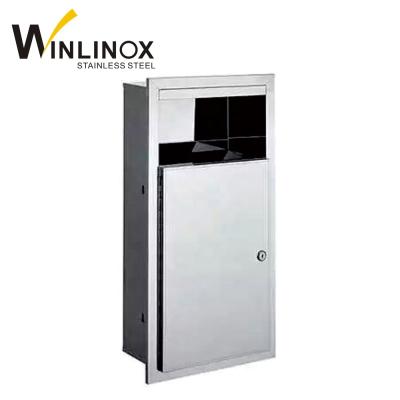 China Restaurnts Mall//Station/Retail/Office/Hotel CONTAINER SS304 WASTE KITCHEN BIN WASTE DISPOSAL SANITARY NAPKIN for sale