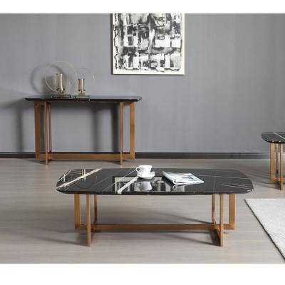 China Modern Marble Stainless Steel 34796-090 Coffee Table Sofa Table Set for sale