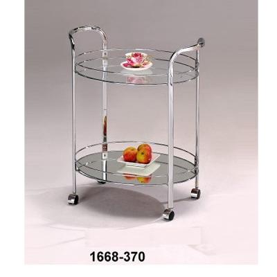 China Hotel Trolley 11688-370 Oval Metal Tea Cart for sale