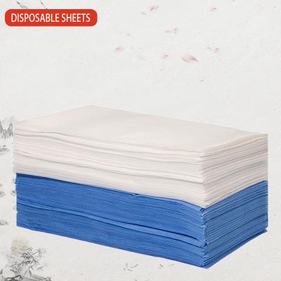 China 100% Polyester 100*200cm Bed Sheet Lit Spa Blue Sheet Disposable Massage Sheet Bed Sheet for sale