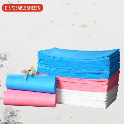 China Blue Spa Sheet 100% Polyester 140*180cm Disposable Spa Beauty Massage Sheet Bed Sheet for sale