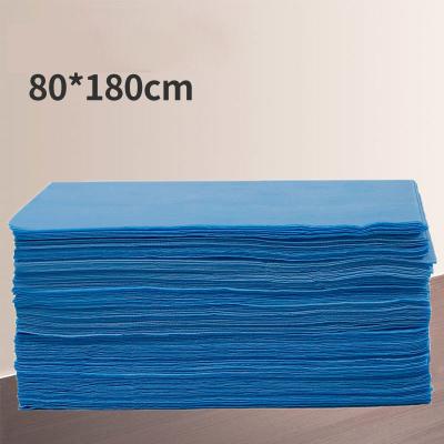 China Medical Non Woven 100% Polyester Bed Sheet Massage Sheet 80*180cm Medical Disposable Spa Bed Sheets for sale