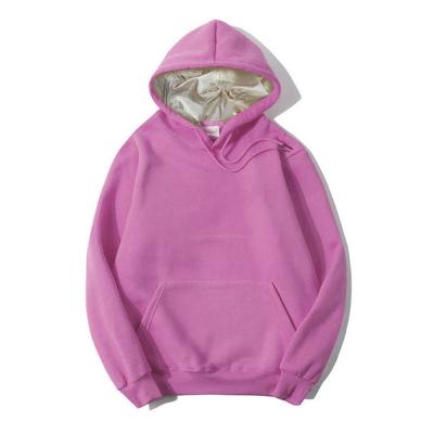 China wholesale oversized viable custom Anti-wrinkle streetwear women fleece unisex hoodies satin lined hoodie for sale