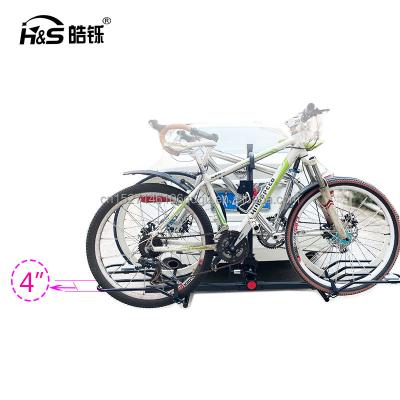 China 2 Inch Hitch Mounted Rack 2-Bike Deck Style Carrier For Standard Bike 100*120*45cm for sale