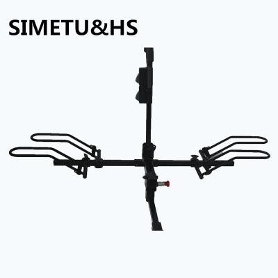 China SIMETU&HS-2 Carbon Steel Bike Bicycle Hitch Mount Rack Carrier For Car-tray Style Smart Tilting Design for sale