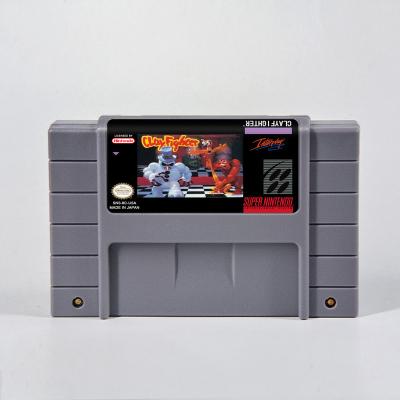 China Game Clay Fighter USA Version NTSC 16 Battery Save RPG Bit Game Cartridge For SNES for sale