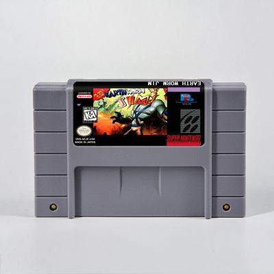 China Playing Earthworm JIM 1&2 - Bit USA Version NTSC 16 Battery Save RPG Game Game Cartridge For SNES for sale