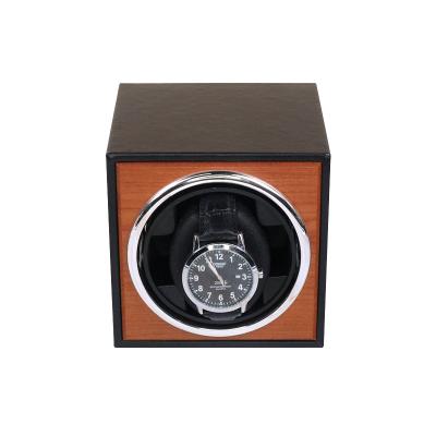 China Luxury Custom Logo Pillow Case Luxury Wooden Watch Winder Show Case PU Leather Watch Box for sale