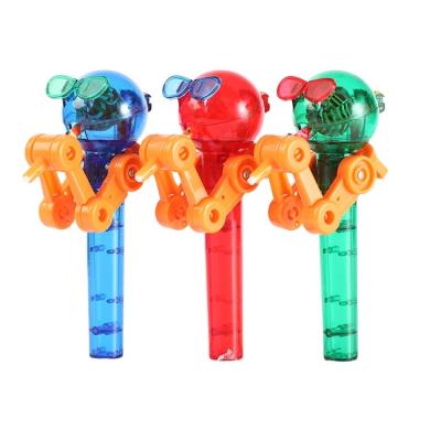 China Plastic & Newest Creative Personality Candy Toy Lollipop Holder Robot For Children for sale