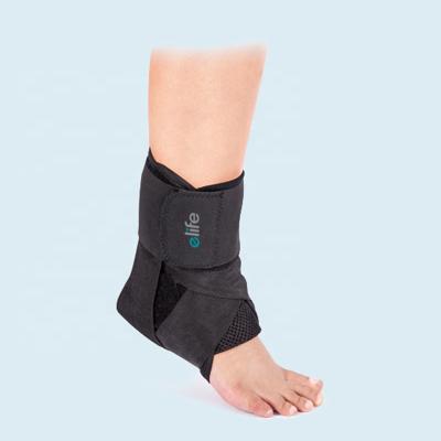 China Daily Life + E-Life Sports E-AN043B Adjustable Strap Fabric Foot Sprain Protector Nylon Ankle Support Brace With Stays for sale