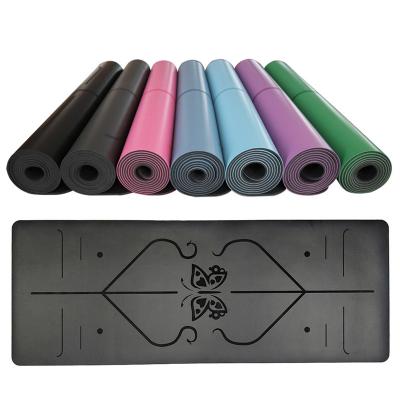 China Good printing & Eco Friendly Hot Selling Eco Friendly Anti Slip Natural Rubber Yoga Mat Eco Friendly Custom Logo Fitness Pilates PU Yoga Mat for sale