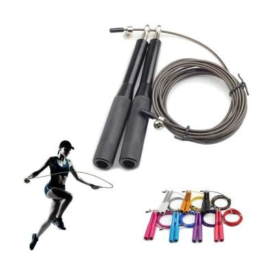 China Durable PP Adjustable Steel Cable Handles Jumping Speed ​​Jump Rope for sale