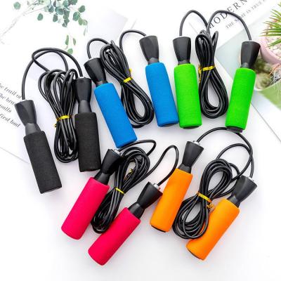 China Durable Home Workout Jump Rope Adjustable Foam Handle Supporting Rope PVC Jump Rope for sale