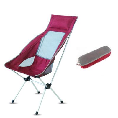 China wholesale Custom Outdoor Heavy Duty Portable Aluminum High Back Foldable 7075 150kg Folding Easy-carry Camping Backpacking Relax Chair for sale